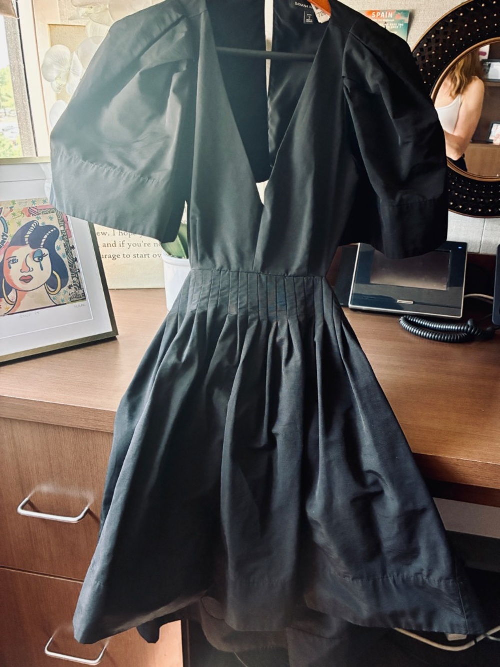 Banana Republic Emerald Puff-Sleeve Cutout Mini Dress - Picture 6 of 6